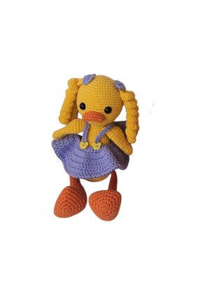 SEVİMLİ ELBİSELİ ÖRDEK OYUNCAK -10'LU